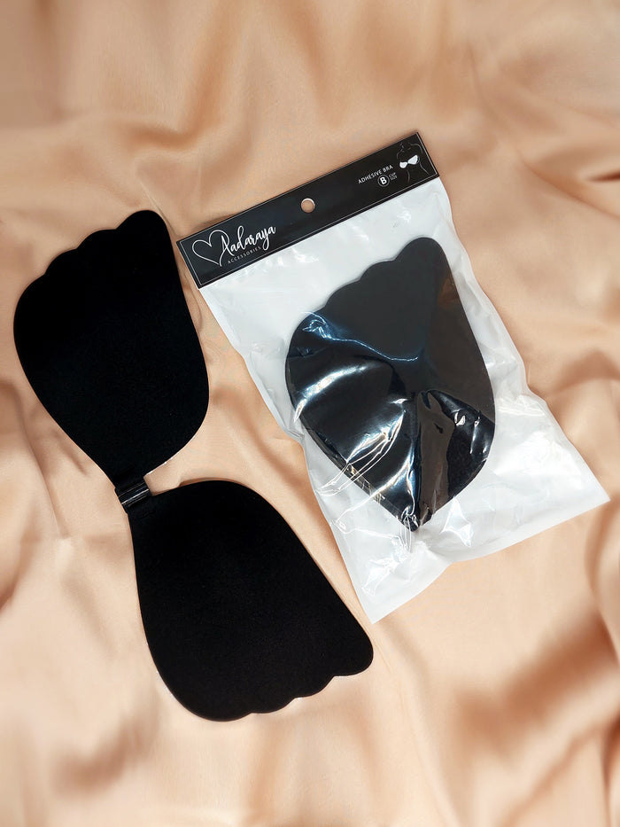 Heather - Mini Adhesive Backless Bra in Black & Nude