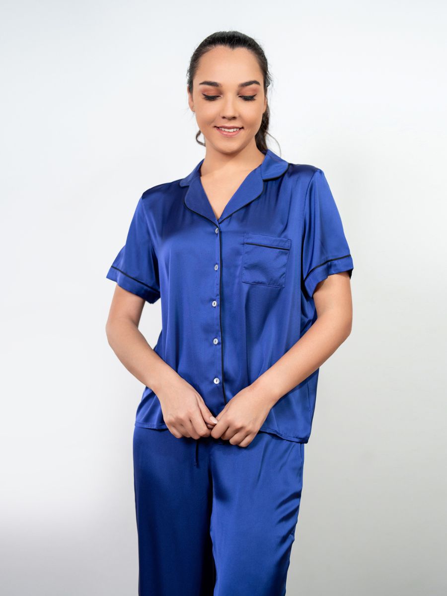 Amaya - S/S Classic LPJ Set in Navy 4