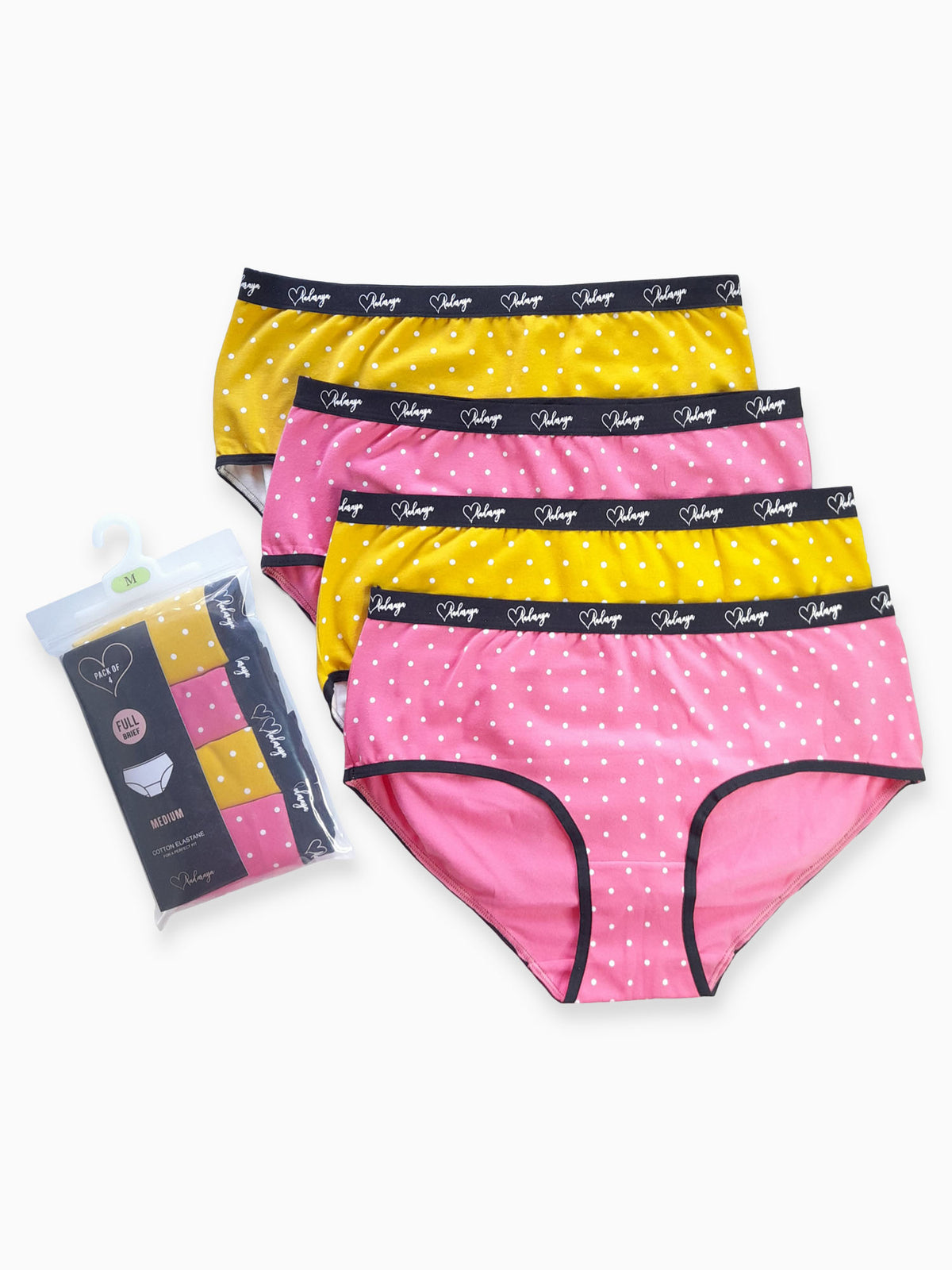 Dina - Brief 4 Pack in Summer Polka Combo