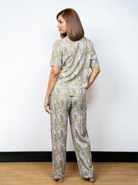 Ariella - Short Sleeve Classic LPJ in Golden Glow Paisley