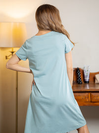Maya - Sleep Shirt Graphic in Blue Surf & Wine Combo - 2 Pack5