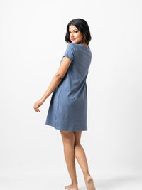 Kaitlyn - 2 Pack Graphic Sleep Shirt in Canyon Dust & Vintage Indigo