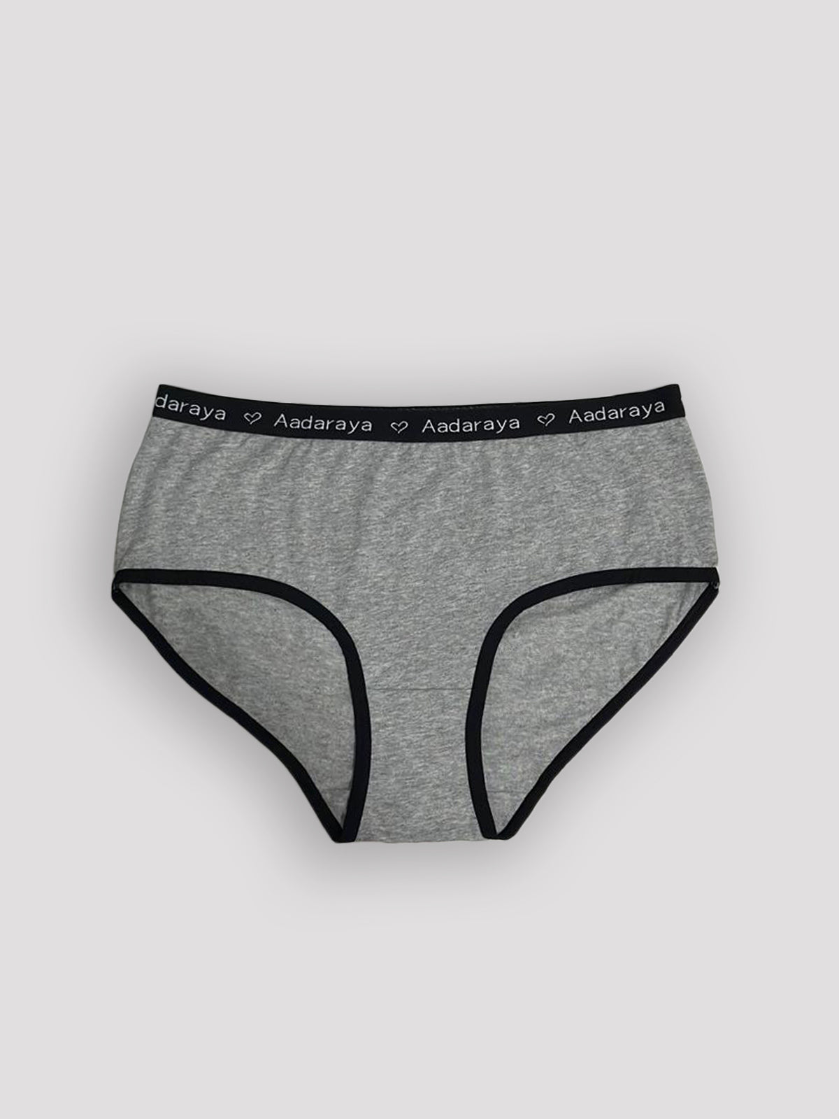 Dina AD Logo Full Brief in Grey Marl - from the Black, Grey Marl, Nude & Leopard Multi 4 Pack