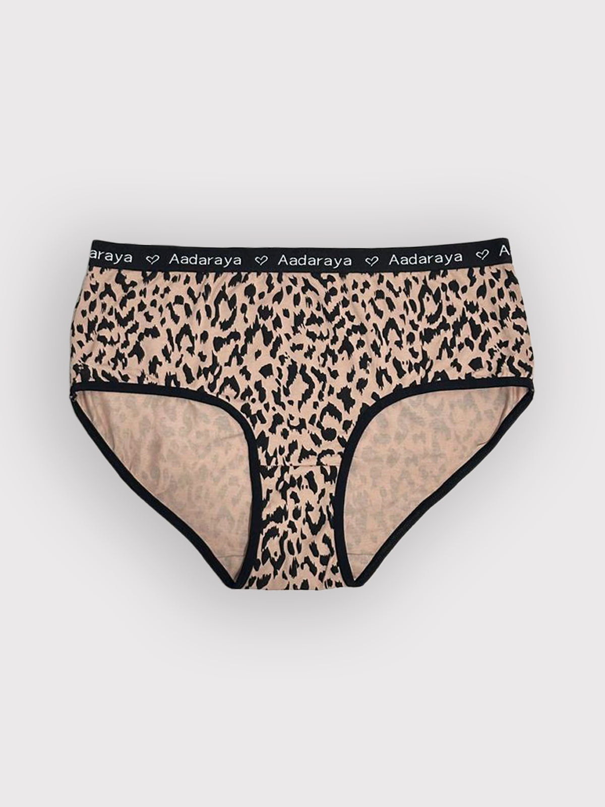 Dina AD Logo Full Brief in Leopard Multi - from the Black, Grey Marl, Nude & Leopard Multi 4 Pack