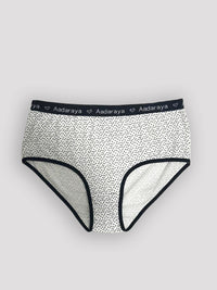 Dina AD Logo Full Brief in Scattered Dot - from the Black, Scattered Dot, Mini Check & White Polka 4 Pack