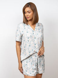 Valarie - Short Sleeve Classic SPJ Set in Misty Bloom