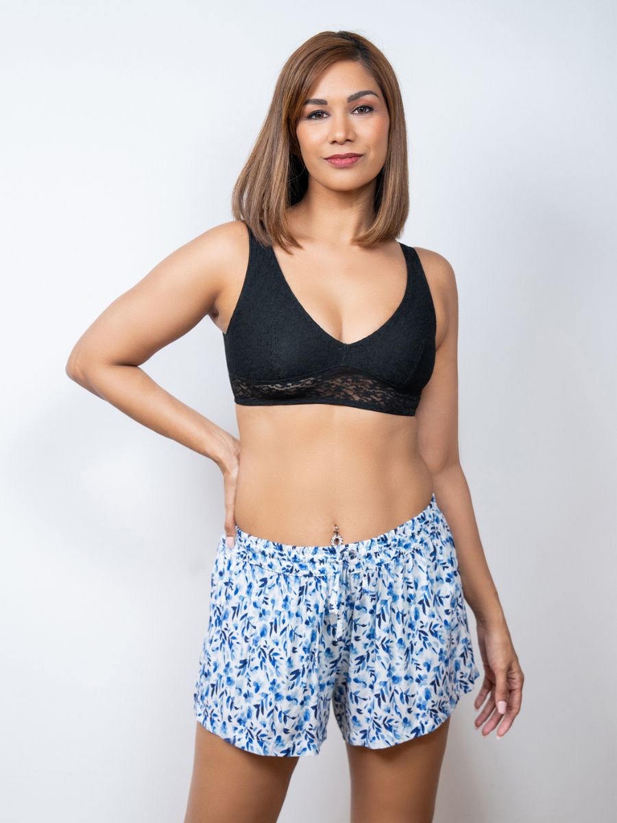 Janice - 2 Pack Lounge Shorts in Blue Bell & Nebulas Blue Combo