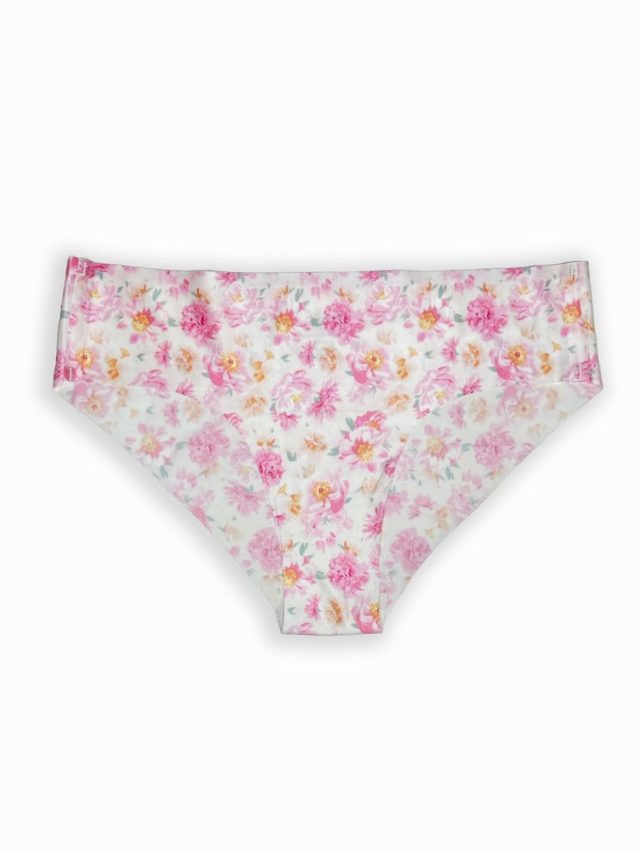 Zhuri - Seam Free High Cut Bikini Brief Soild Single Pink Peony