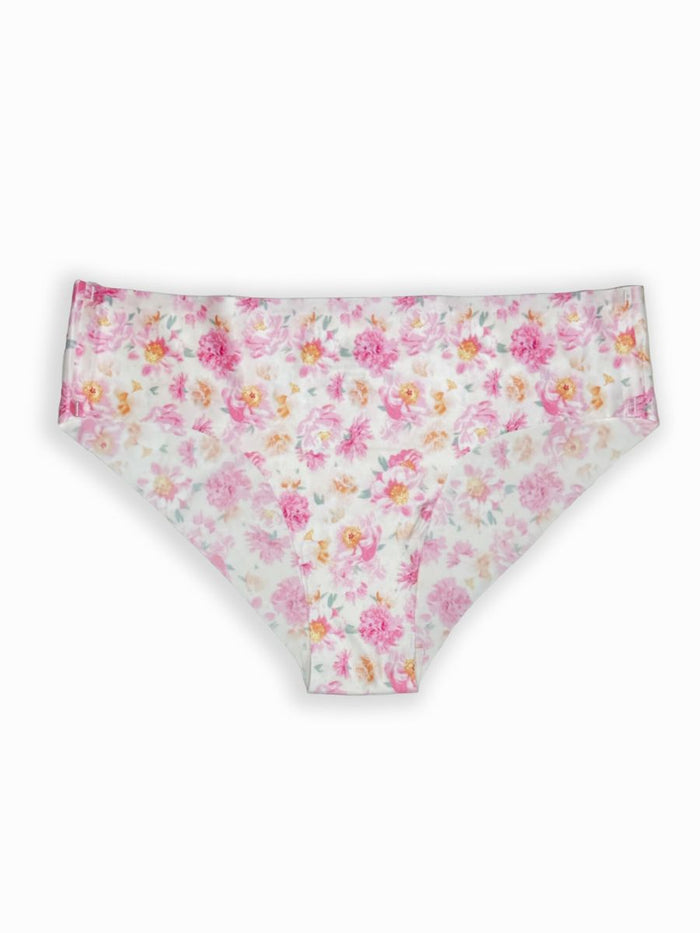 Zhuri - Seam Free High Cut Bikini Brief Soild Single Pink Peony