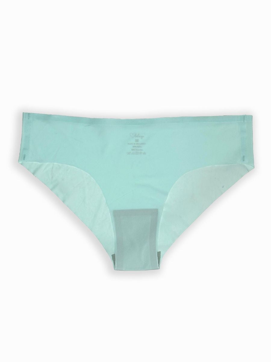 Zhuri - Seam Free High Cut Bikini Brief Soild Single Sky Blue
