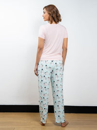 Abigail - Graphic Short Sleeve Tee & Long Pant in Ballet Pink & Snow Man 2