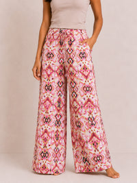 Amara - Wide Leg Lounge Pant in Pink Diamond Multi