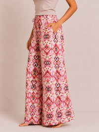 Amara - Wide Leg Lounge Pant in Pink Diamond Multi