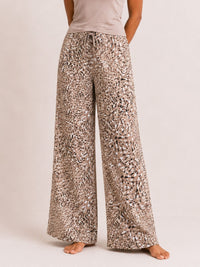 Amara - Wide Leg Lounge Pant in Dusty Zebra Multi