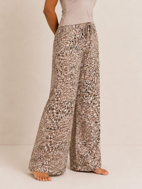 Amara - Wide Leg Lounge Pant in Dusty Zebra Multi