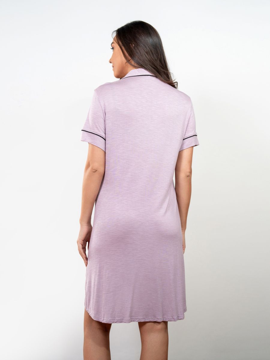 Ashanthi - S/S Classic Sleep Shirt in Keep Sake Lilac 2