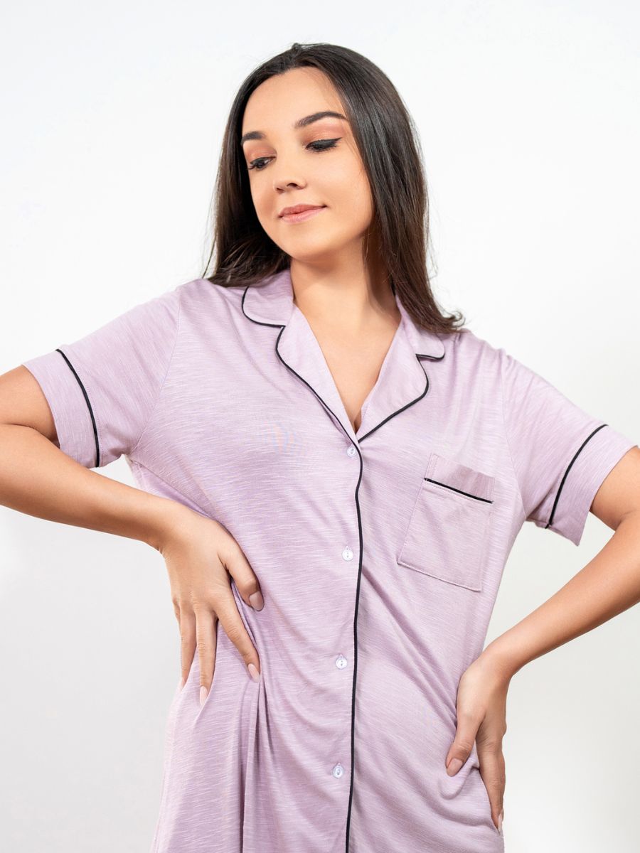 Ashanthi - S/S Classic Sleep Shirt in Keep Sake Lilac 3
