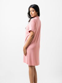 Ashanthi - Short Sleeve Classic Sleep Shirt in Brandied Apricot 2