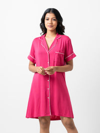 Ashanthi - Short Sleeve Classic Sleep Shirt in Vivacious 1