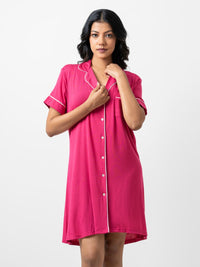 Ashanthi - Short Sleeve Classic Sleep Shirt in Vivacious 4