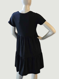 Susanna - Tiered Nursing Sleep Shirt in Black