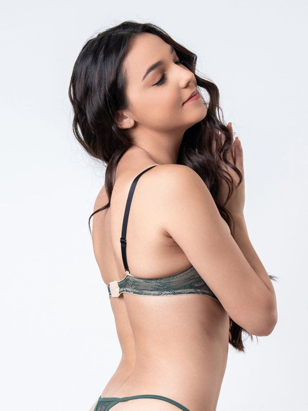 Calista - Multiway Push Up Bra All Lace in Green 2