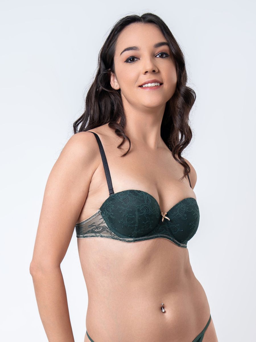 Calista - Multiway Push Up Bra All Lace in Green 4