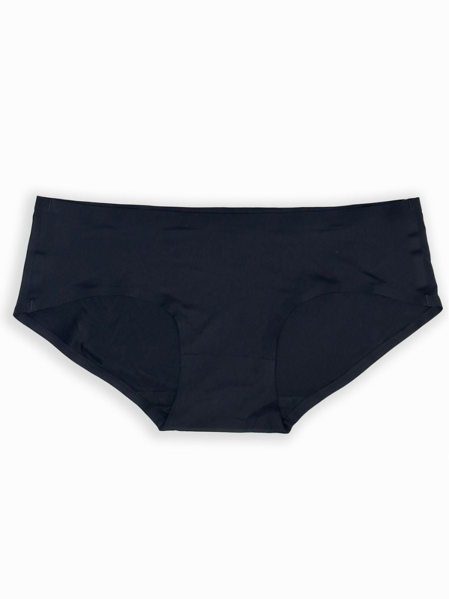Black women's underwear on a white background