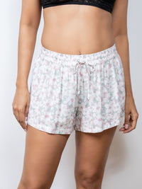 Janice - Lounge Short in Aqua Lilly