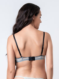 Jeda - Non-Padded Wired Cut & Sew Bra All Lace in Sky Light 2
