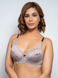Jeda - Non Padded Wired Cut & Sew in All Lace - Champagne 3