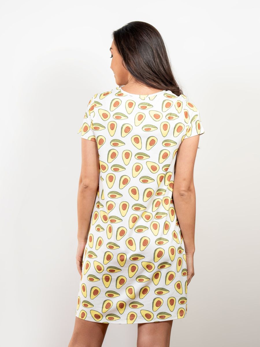Kaitlyn - S/S graphic Sleep Shirt in Avocado 2