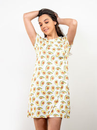 Kaitlyn - S/S graphic Sleep Shirt in Avocado 3
