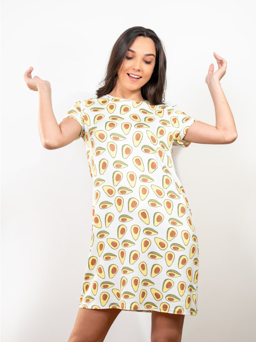 Kaitlyn - S/S graphic Sleep Shirt in Avocado 4