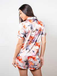 Lyanna - S/S Classic SPJ Set in Orange Floral Multi 2