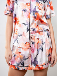 Lyanna - S/S Classic SPJ Set in Orange Floral Multi 4