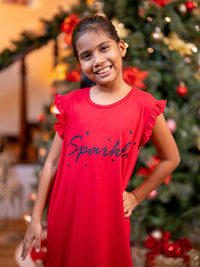 Naomi – S/S Sleep Shirt - 2PK in Tango Red & Black 4