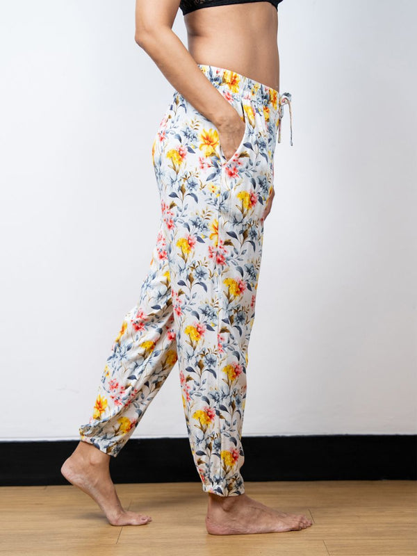 Vivian - Lounge Pant in Pastel Posies 2