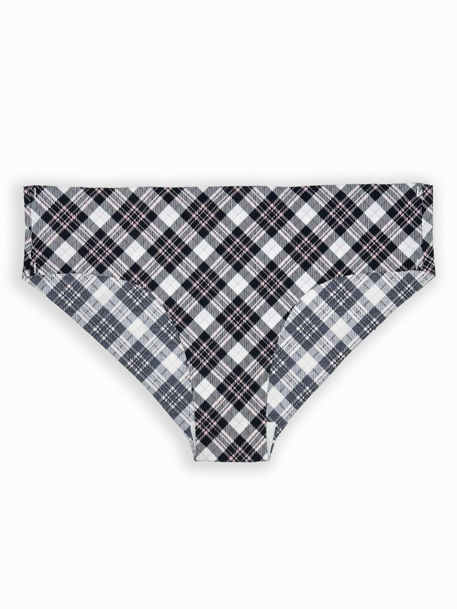 Plaid patterned product on a white background