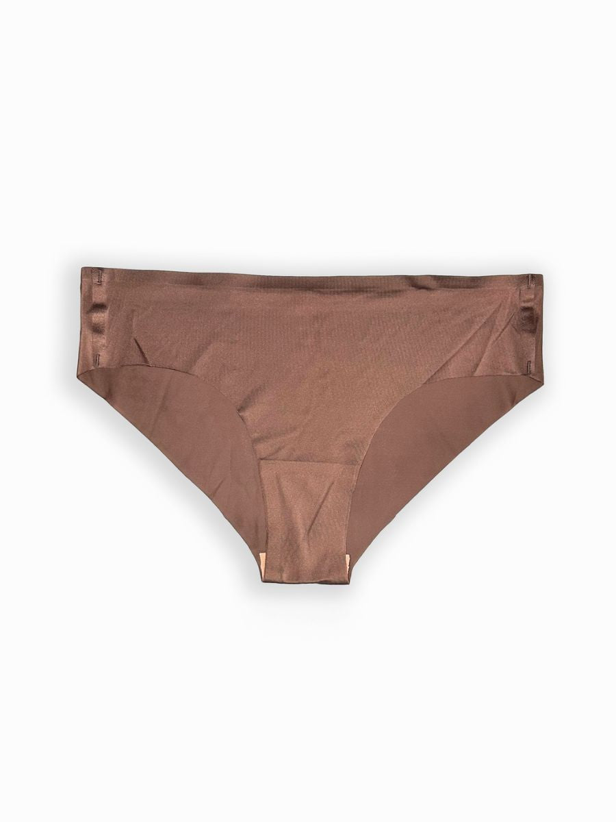 Brown women's underwear on a white background