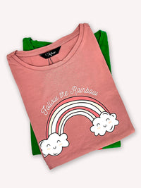 Maya - Sleep Shirt Graphic in Nostalgia Pink & Mallard Green Combo - 2 Pack