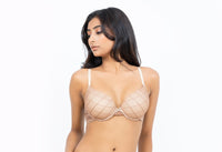 Cleo - Lace T-Shirt Plunge Bra 02 Pack in Terra & Nude Combo